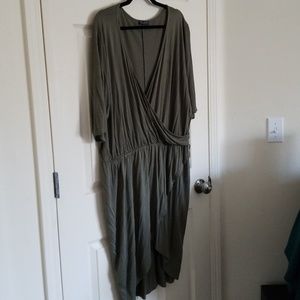 Knit tunic with drape front